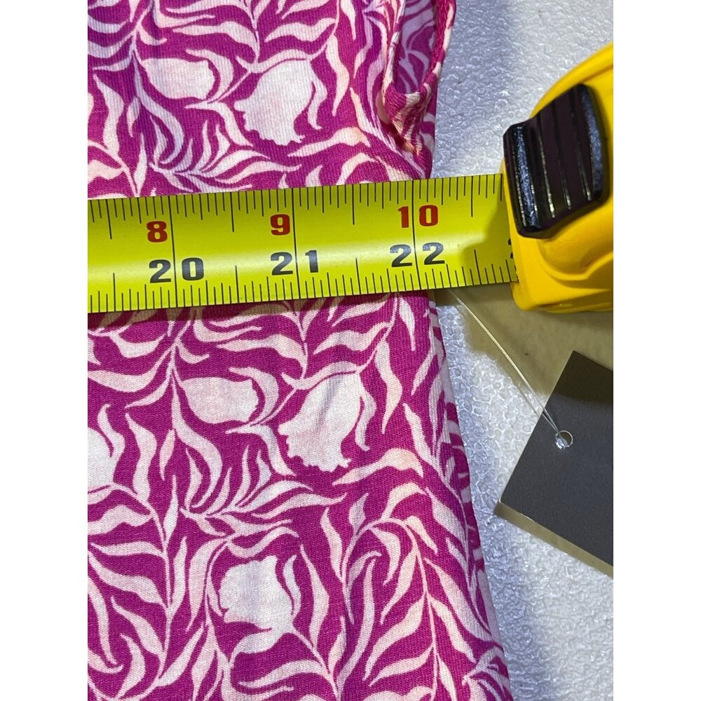 Style & Co Womens Large Pink Mix Media Tee Mini Milo Design 96% Rayon 4% Spandex - Picture 6 of 9